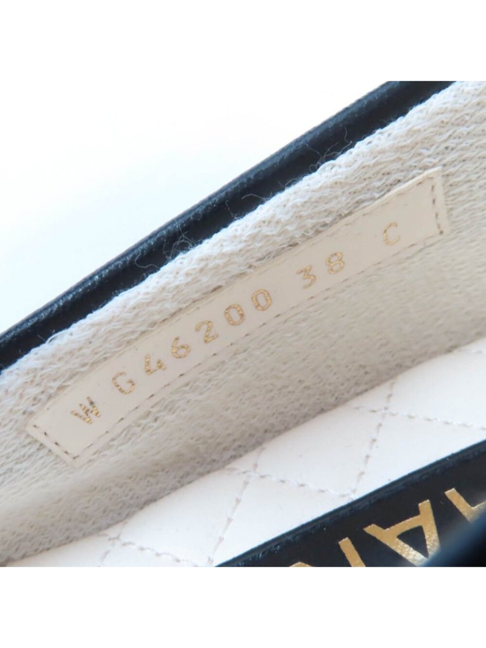 Chanel 25c Mary Jane CC Logo Leather Ballet Shoes Black - Picture 11 of 12